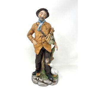UCGC Ceramic Statue Figurine Man With Duck